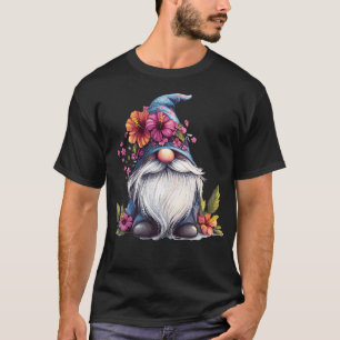 Camiseta Gnomo Caprichoso Con Sombrero Floral