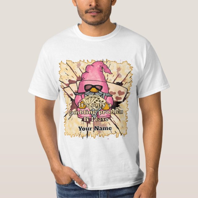 Camiseta Gnomo con problema de juego (Anverso)