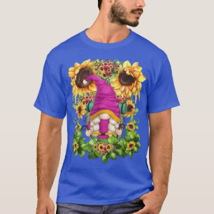 Camiseta Gnomo De Amante De La Excursión De Girasol Floral