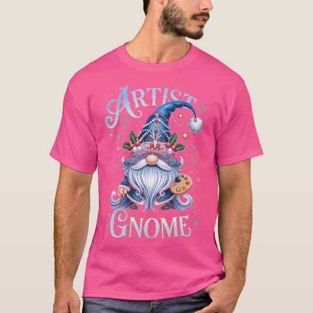 Camiseta Gnomo de artista Navidad Festiva Magia Creativa (Anverso)