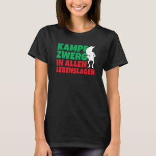Camiseta Gnomo de combate de impresión trasera en todos los