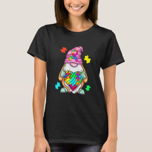 Camiseta Gnomo de Conciencia del Autismo Abrazo Corazón Ace