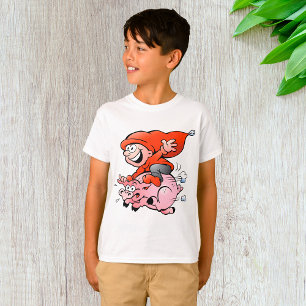 Camiseta Gnomo de dibujos animados divertido montando un ce