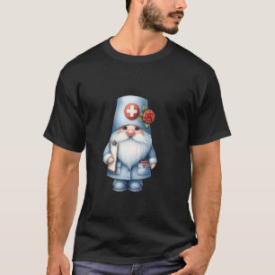 Camiseta Gnomo de enfermera divertido gráfico para mujeres