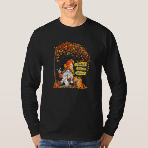 Camiseta Gnomo de Especias de Calabaza Hola Otoño Cuadrill