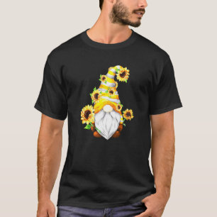 Camiseta Gnomo de flor hippie para mujeres con girasol únic
