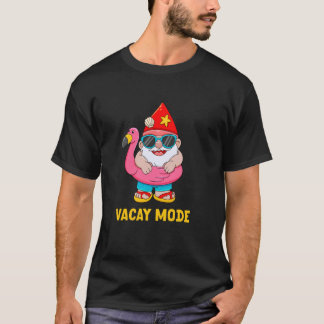 Camiseta Gnomo de jardín divertido en modo vacaciones cruce