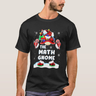 Camiseta Gnomo de Matemáticas Gnomies de Cuadros Rojos Fami