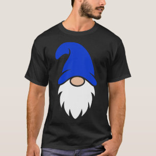 Camiseta Gnomo de Navidad azul oscuro lindo