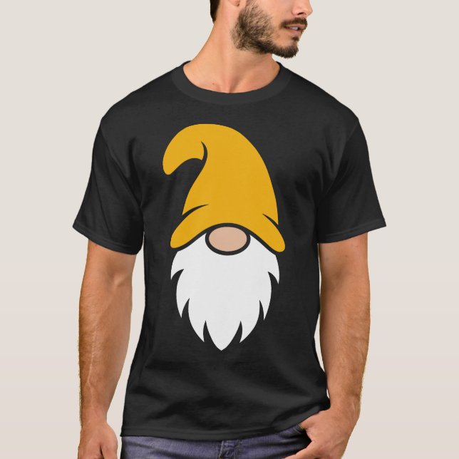 Camiseta Gnomo de Navidad con sombrero amarillo lindo (Anverso)