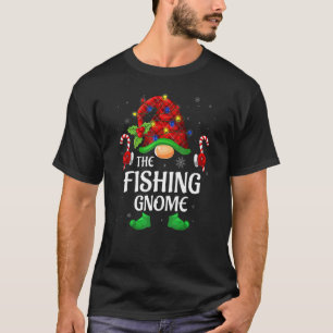 Camiseta Gnomo de Pesca Búfalo Cuadros Rojos Familia Combin