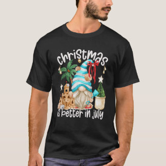 Camiseta Gnomo de playa de verano lindo para mujeres y homb