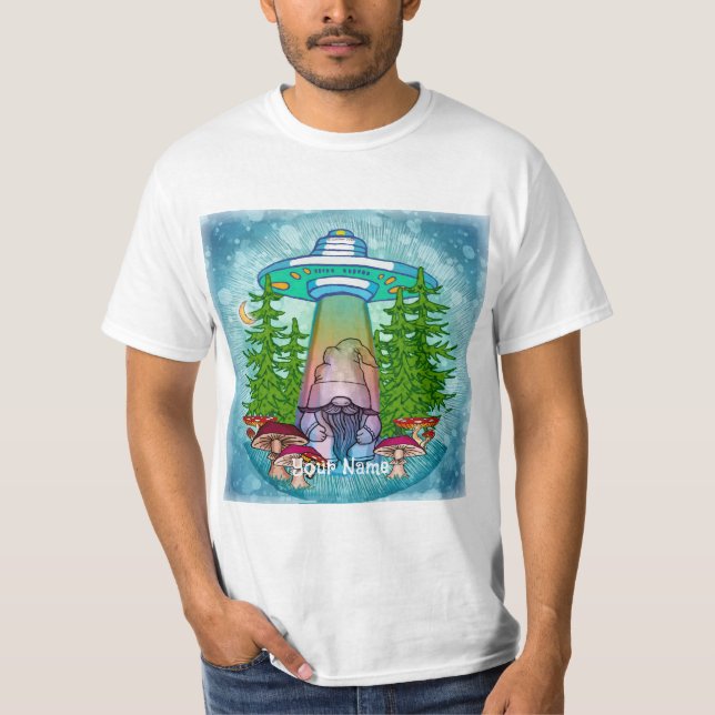 Camiseta gnomo de secuestro alienígena (Anverso)