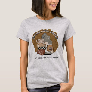 Camiseta Gnomo del café Amantes del café Lindo Gnomo divert
