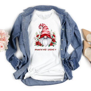 Camiseta Gnomo divertido sarcástico de vacaciones de Navida