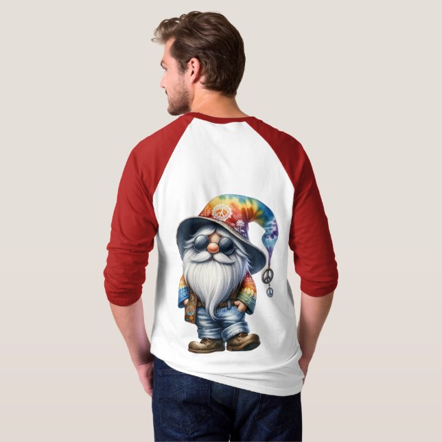 Camiseta Gnomo hippie (Reverso completo)
