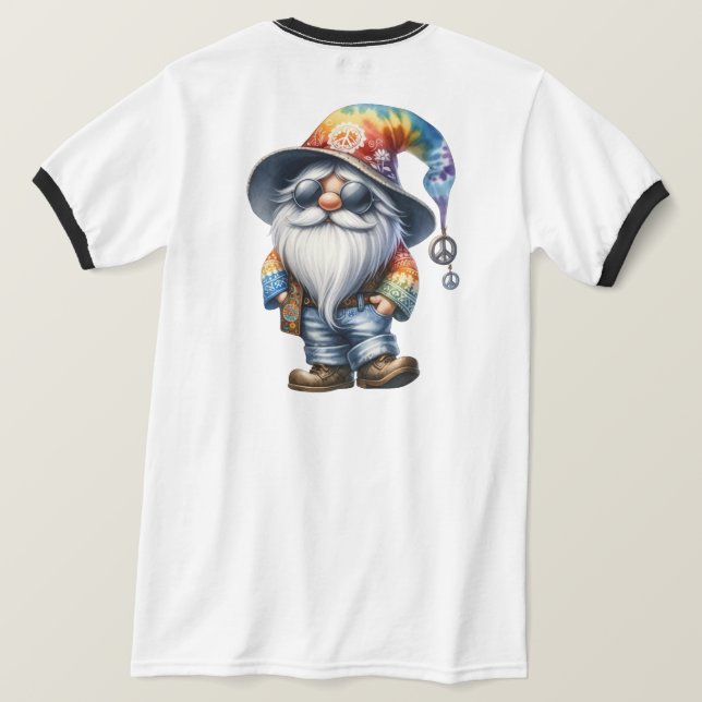 Camiseta Gnomo hippie (Reverso del diseño)