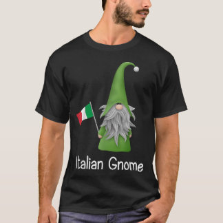 Camiseta Gnomo italiano sosteniendo la bandera de Italia