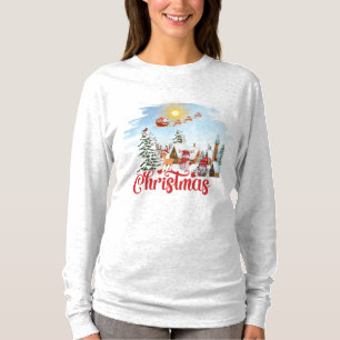 Camiseta Gnomo Lindo, Muñeco de Nieve Celebrando la Fiesta