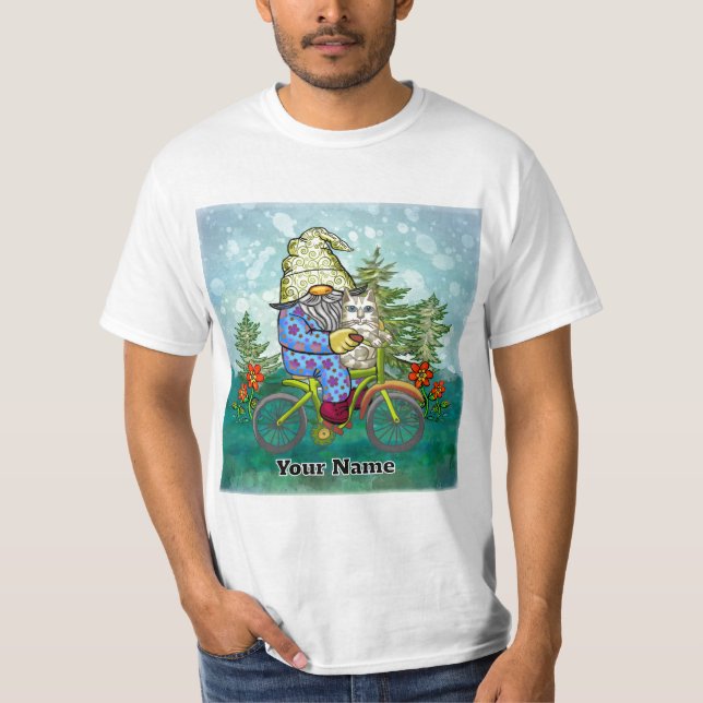 Camiseta Gnomo montando bicicleta (Anverso)