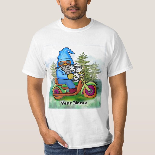 Camiseta Gnomo motociclista (Anverso)