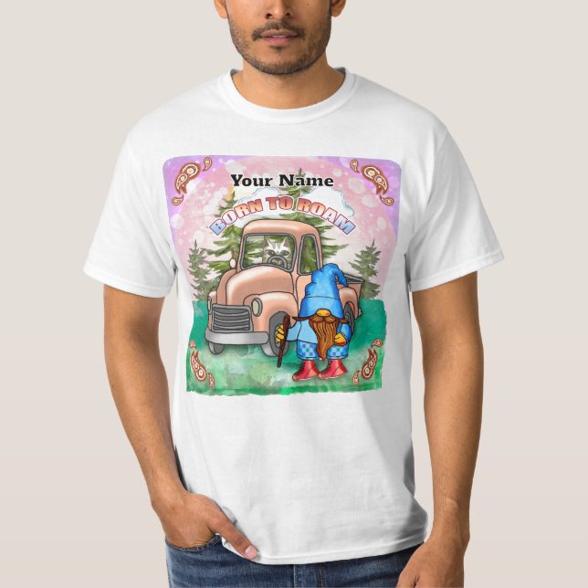 Camiseta Gnomo nacido para vagar (Anverso)