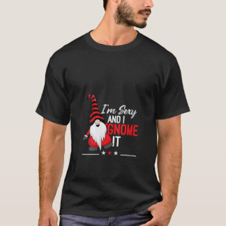 Camiseta Gnomo Rojo De Mujer Soy Sexy Y Lo Sé En Cuello En 