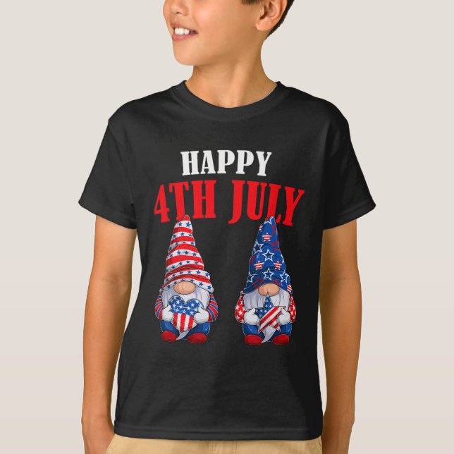 Camiseta Gnomos 4 De Julio Día De La Independencia De Améri (Anverso)