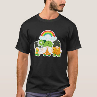 Camiseta Gnomos Afortunados Sosteniendo Trebol de Cuatro Ho