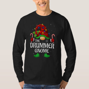 Camiseta Gnomos bateristas Búfalo Cuadro Rojo Familia a jue