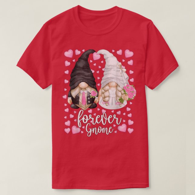 Camiseta Gnomos de boda únicos novia y novio - divertido pa (Diseño del anverso)