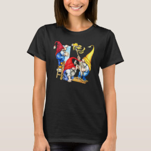 Camiseta Gnomos de bricolaje Tomte escandinavo Tres Gnomos 