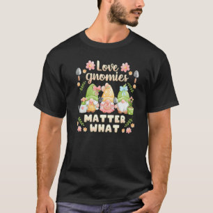 Camiseta gnomos de jardín con flores diseñadores de pequeño