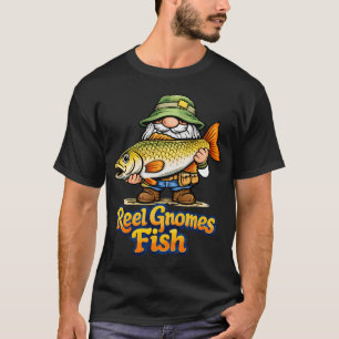 Camiseta Gnomos de pesca con carrete – Gnomo divertido pesc