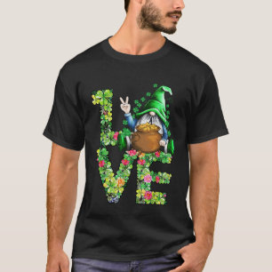 Camiseta Gnomos divertidos del amor Trébol irlandés Día de