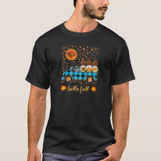 Camiseta Gnomos Divertidos Sosteniendo Calabazas Montando C