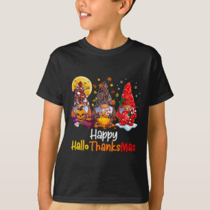 Camiseta Gnomos Felices de Hallothanksmas Halloween Día de