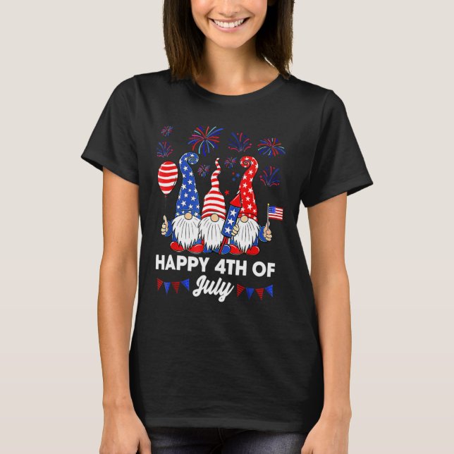 Camiseta Gnomos Feliz 4 De Julio  (Anverso)