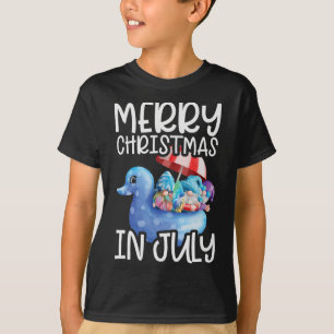Camiseta Gnomos Feliz Navidad En Julio Navidad Tropical