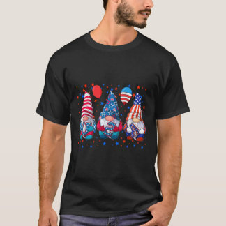 Camiseta Gnomos Lindos 4 De Julio Usa Bandera Americana Ind