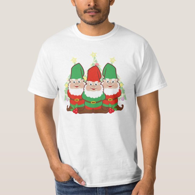 Camiseta Gnomos lindos del navidad (Anverso)