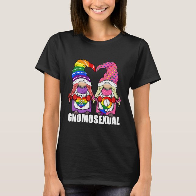 Camiseta Gnomosexual Lgbtq Gnome Amor Lesbiano (Anverso)