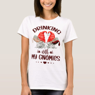 Camiseta Gnomys de los amantes del vino que beben con mis g
