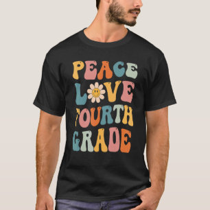 Camiseta Gnoovy Retro Vintage Peace Love Cuarto Grado Back