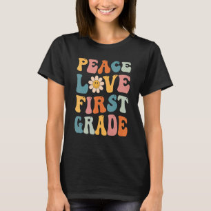 Camiseta Gnoovy Retro Vintage Peace Love First Grado Back T