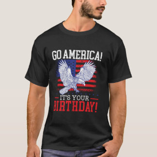 Camiseta Go America It's Your Birday USA Flag 4 de julio