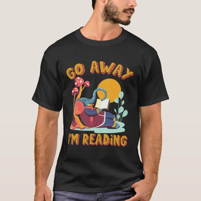 Camiseta Go Away I m Reading Book Library Librarian Mammoth (Anverso)