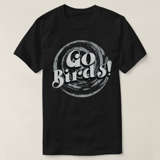 Camiseta Go Birds Vintage Typography (Diseño del anverso)