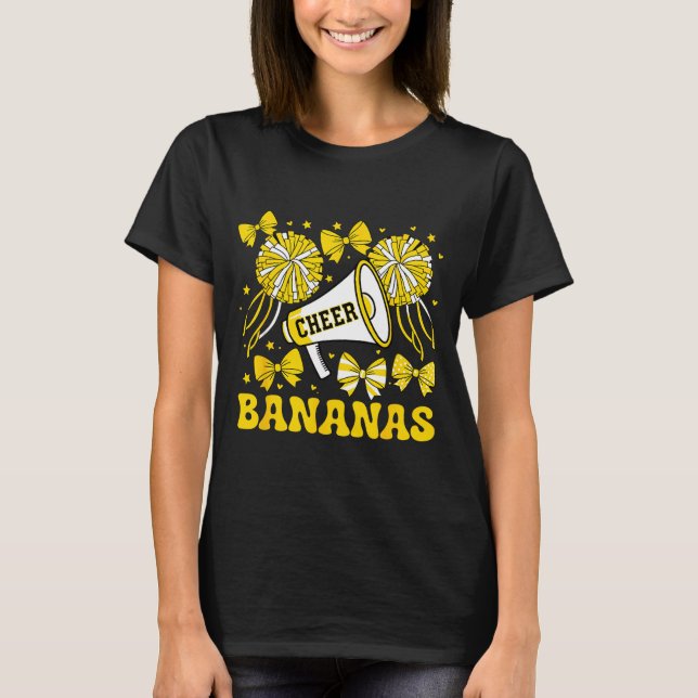 Camiseta Go Cheer Bananas School Srts Fan Team Srit Name  (Anverso)