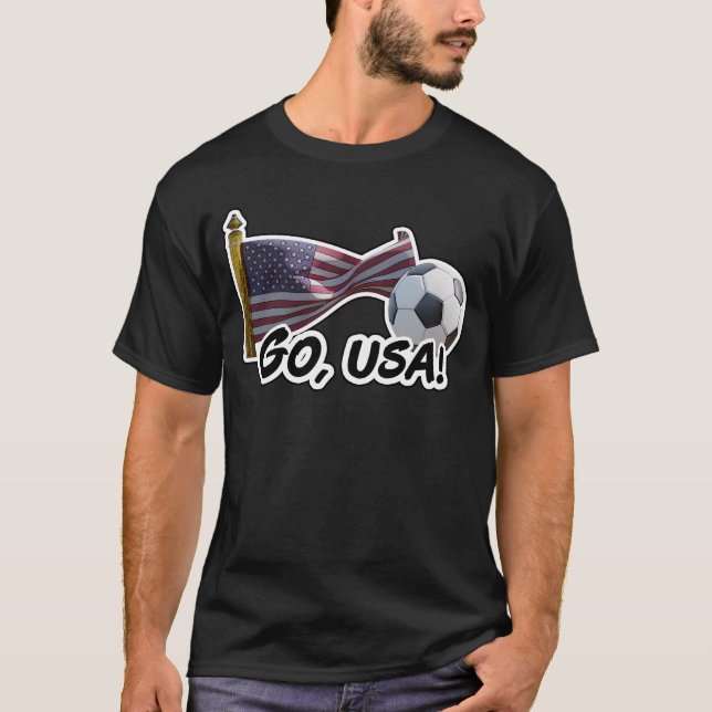 Camiseta Go, Estados Unidos, fanático del fútbol (Anverso)